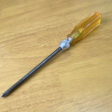 Vintage Phillips Screwdriver w/Yellow Handle  Interchangeable Shaft Steel 3pc