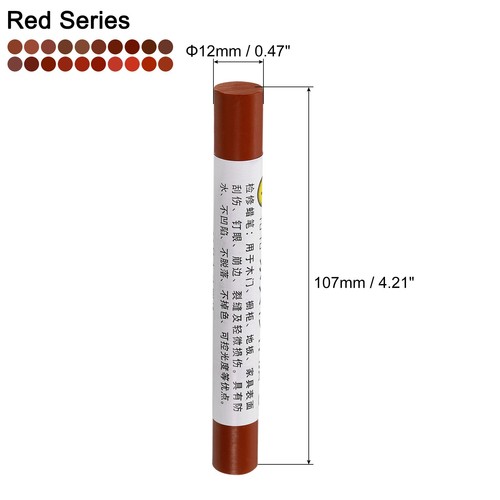 Furniture Repair Crayons, 20Pcs Touch Up Pen Markers, Red Series - Picture 2 of 8