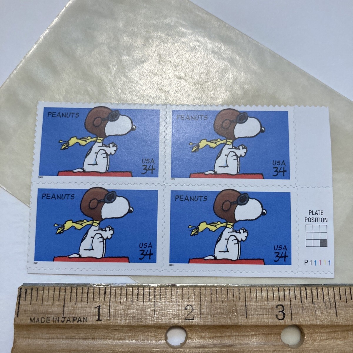 SNOOPY　スヌーピー　ビンテージ　アメリカ切手　フライングエース WWI FLYING ACE SNOOPY Sopwith Camel vs Red Baron US STAMPS