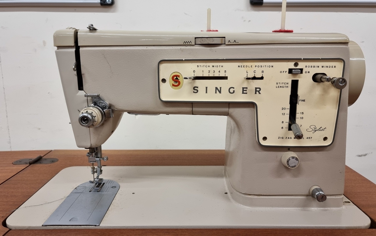 Sewing Table with Singer Stylist Model 457 Machine for spares or