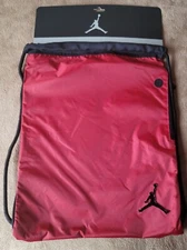 Red 15" W X 19" H Red Jumpman 23 Cinch Sack/Back Pack With 6"D X 7" H Zip Pocket
