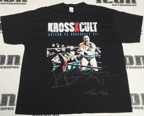 Killer Kevin Karrion Kross signiertes Shirt BAS COA AAA Lucha Libre Underground NXT