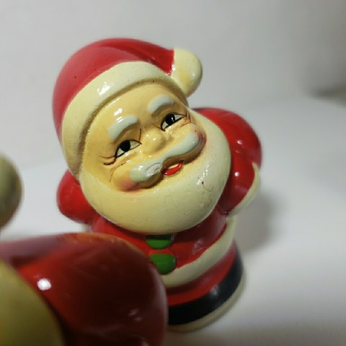 Vintage Santa Claus Plaster Figures Lot/12 Christmas Ornaments/Pencil Sharpener - Picture 7 of 9