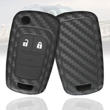 234 Buttoncarbon Fibre Key Case Fob Cover For Holden Barina Cruze Astra Epica