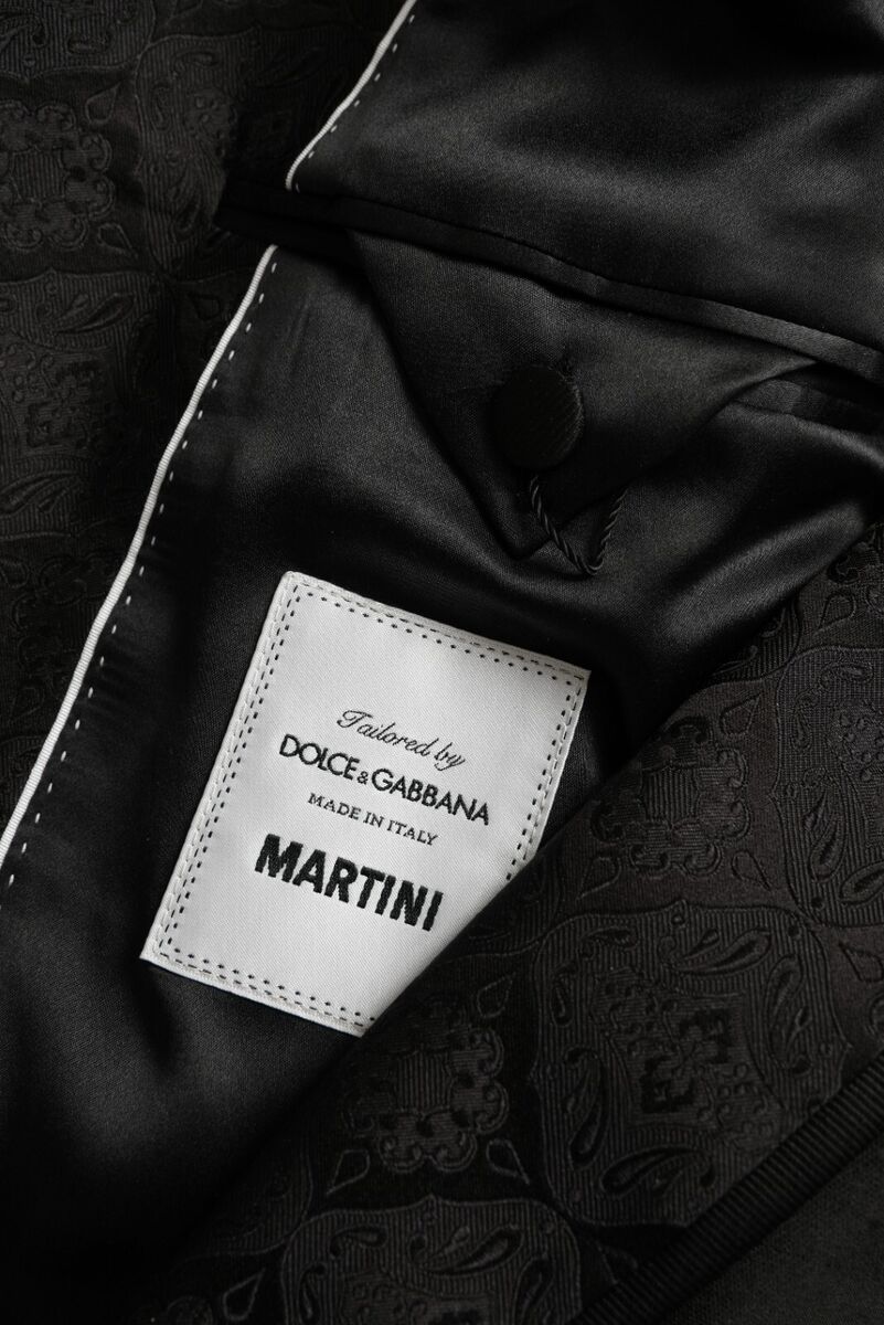 DOLCE & GABBANA Blazer Black MARTINI Single Breasted Coat DOLCE & GABBANA Blazer Black MARTINI Single Breasted Coat