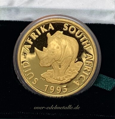 KRÜGERRAND / NATURA Gold Rhino 1995   1 oz Proof / Polierte Platte