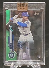 2020 Topps Clearly Authentic Kyle Lewis Green RC Auto 16/99 Mariners