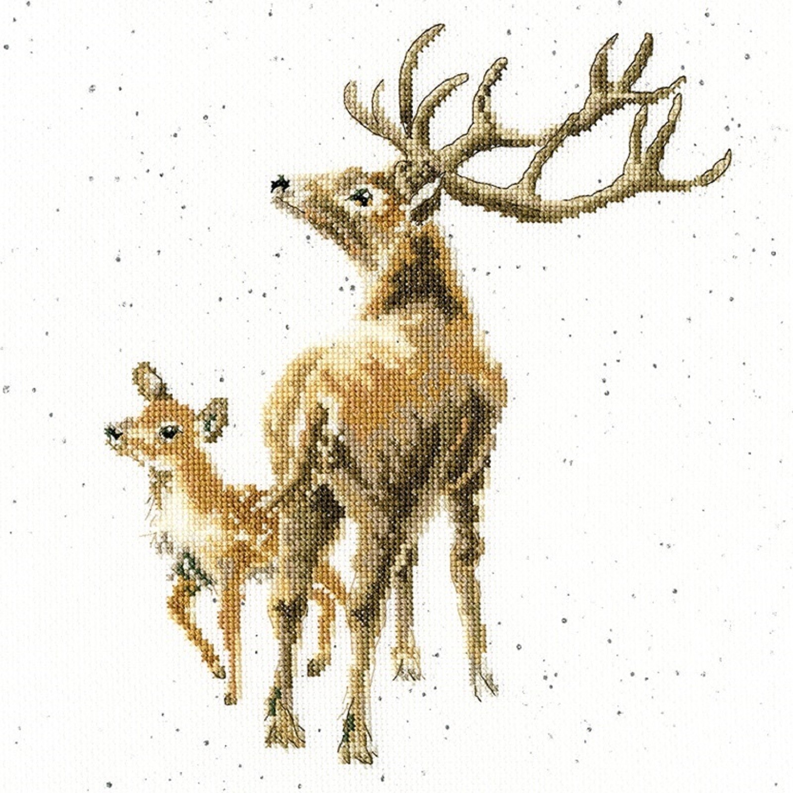 Bothy Threads XHD72 Wrendale Wild at Heart Stag Cross Stitch Kit by Hannah Dale