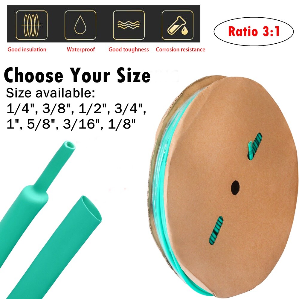 Set 300 Tubi Neri Guaina Termorestringente Per Isolamento Cavi - Foto 11