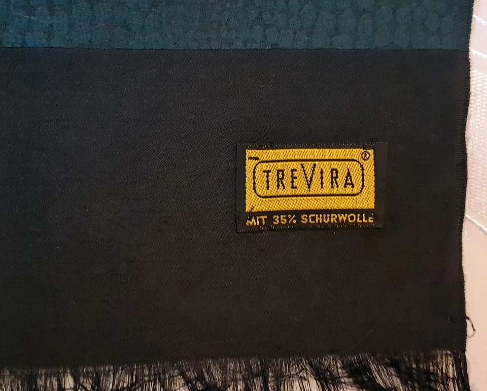 Bufanda Alemania Vintage Auténtica Trevira Arte Animal Verde Mezcla Lana Larga Para Hombre Foto 3 de 3