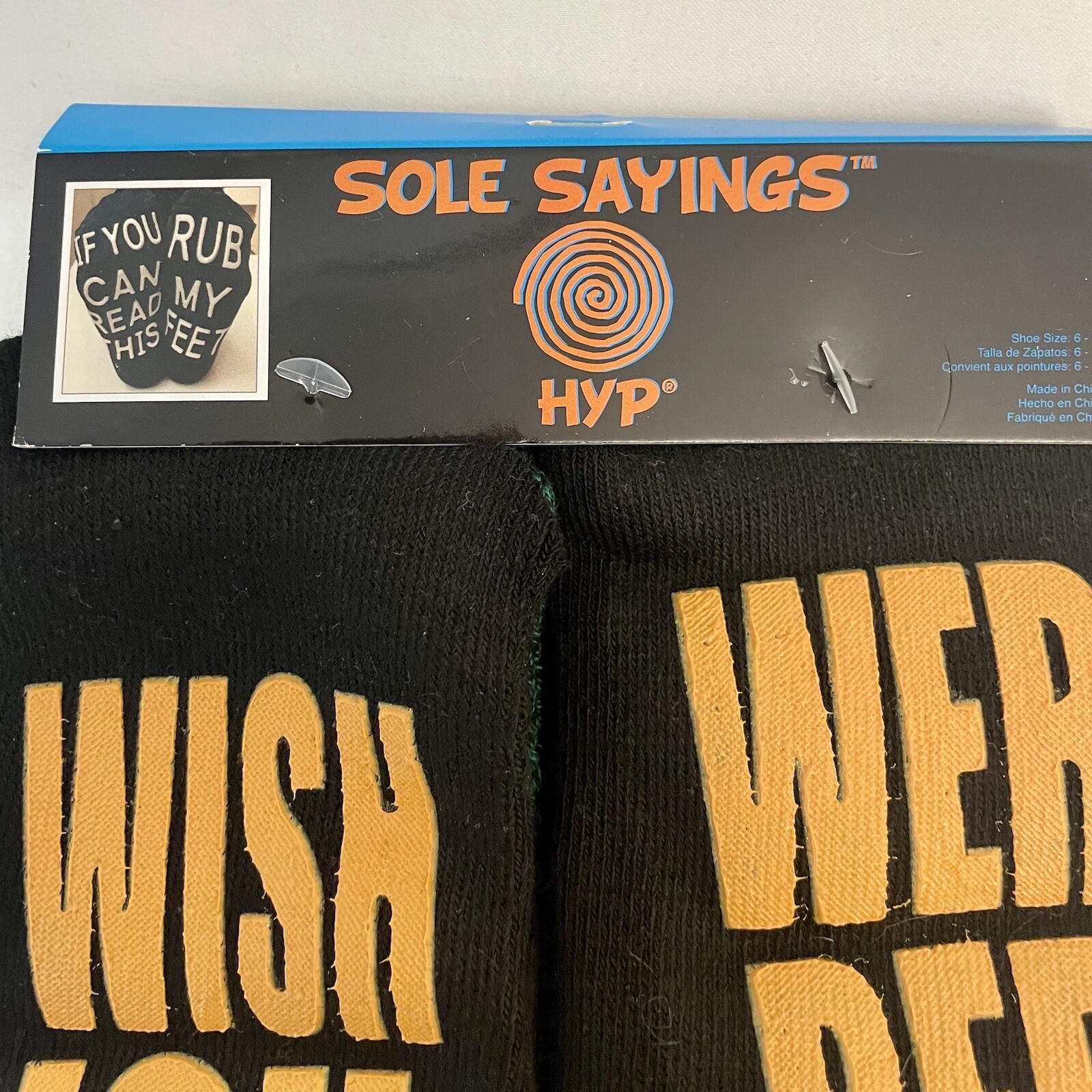 SAOLA Calze da uomo Sole Sayings HYP ""I Wish You Were Beer"" Nuove con etichette