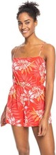 NEW Roxy On Way Love Romper WOMENS XS RED Hib...