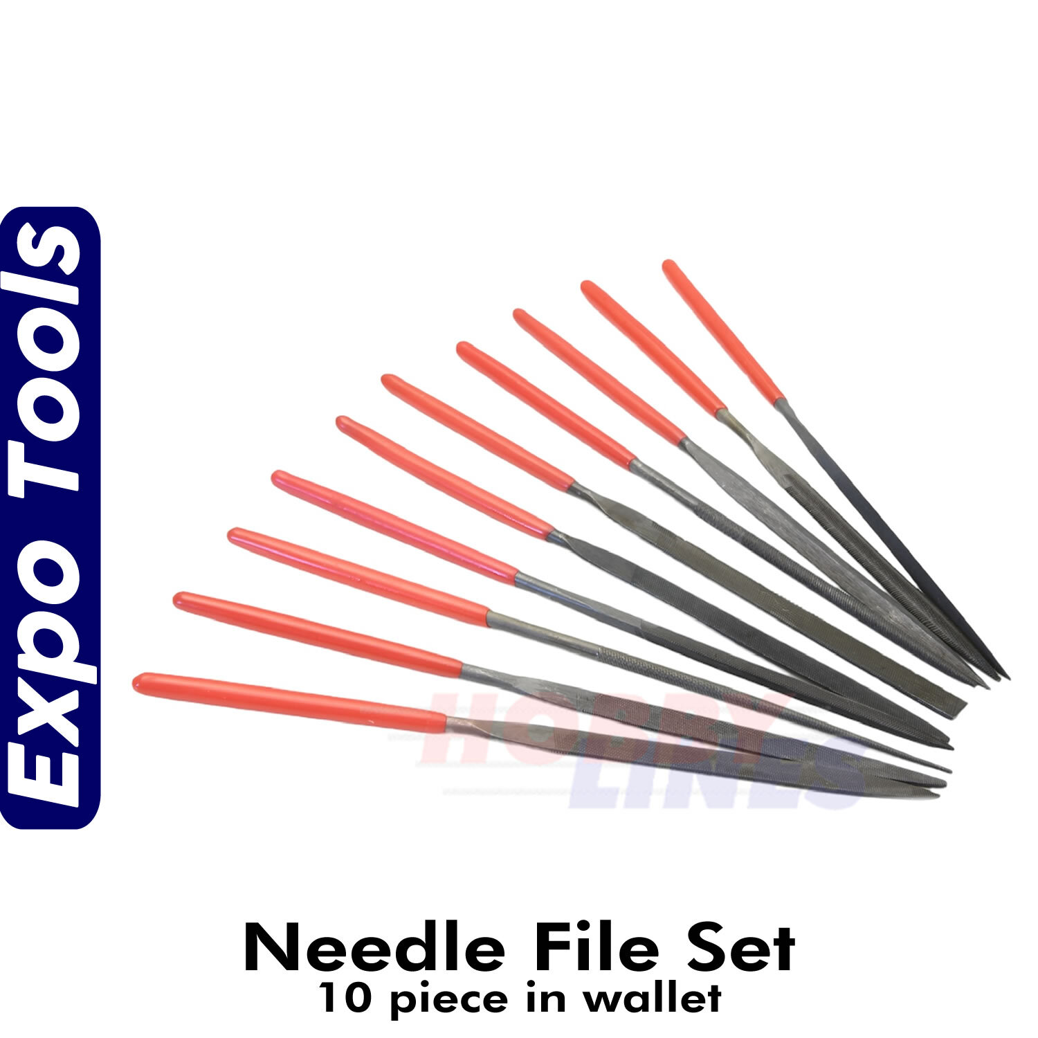 NEEDLE FILE set 10 in wallet 140mm Expo Tools 72510