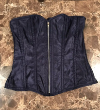 DAISY CORSETS TOP DRAWER Zipped Brocade Steel Boned Corset Size XXL