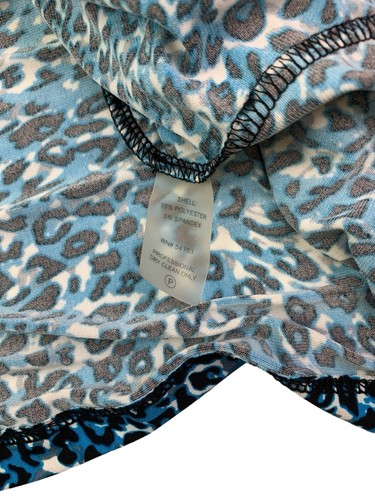 Calvin Klein ärmellose Bluse Größe XL blau Animalprint U-Ausschnitt - Bild 7 von 10