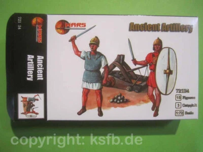 1:72 Mars Figuren #72134 Antike Artillerie Steinschleuder Pferd Soldaten Römer