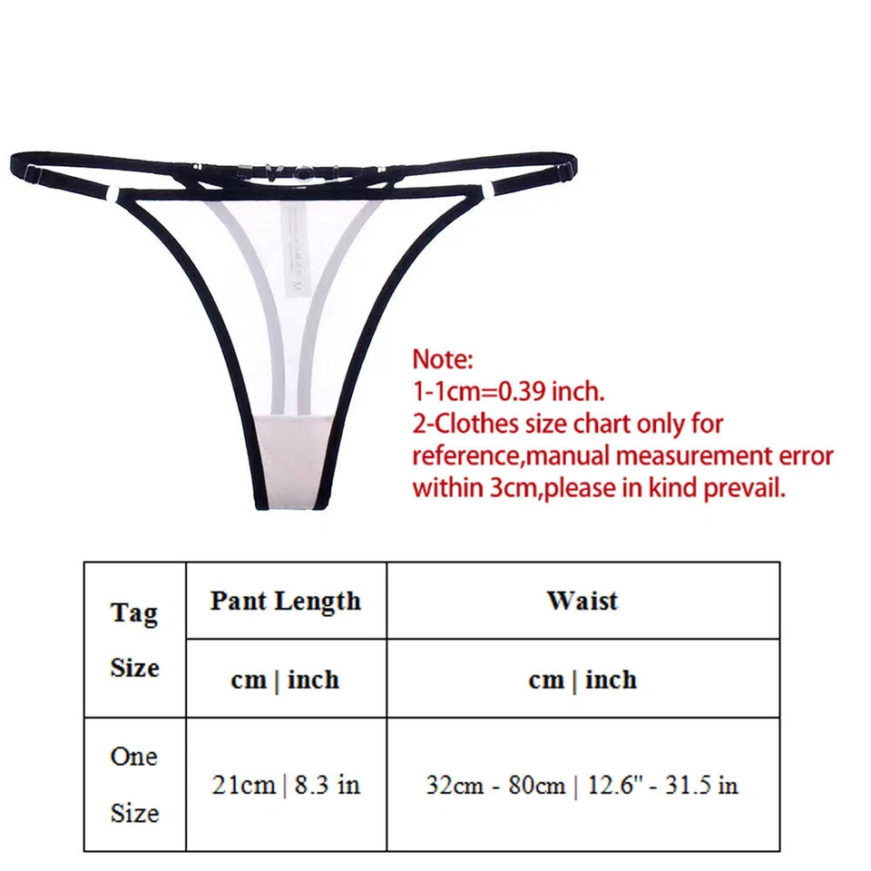 Damenhöschen Mit Verstellbarer Taille Transparenter Tanga Dünner Und Weicher  - Bild 2 von 4