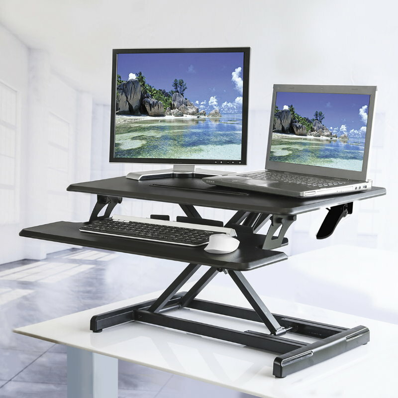 SEVILLE CLASSICS AirLIFT Pro Pneumatic Desk Riser for Home Office