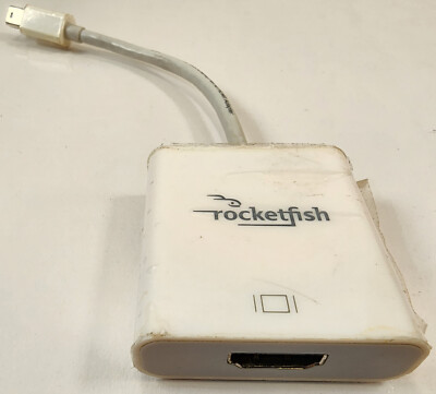 Used White Rocketfish RF-AP305 Mini DisplayPort to HDMI Adapter
