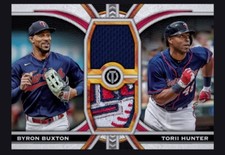 Topps Bunt Tribute 2023 Byron Buxton Torii Hunter Dual Relic Digital Card
