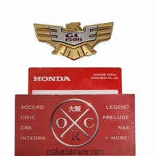 Genuine OEM 1988-2000 Honda Goldwing Side Cover Emblem GL1500 83606-MT8-770 Gold
