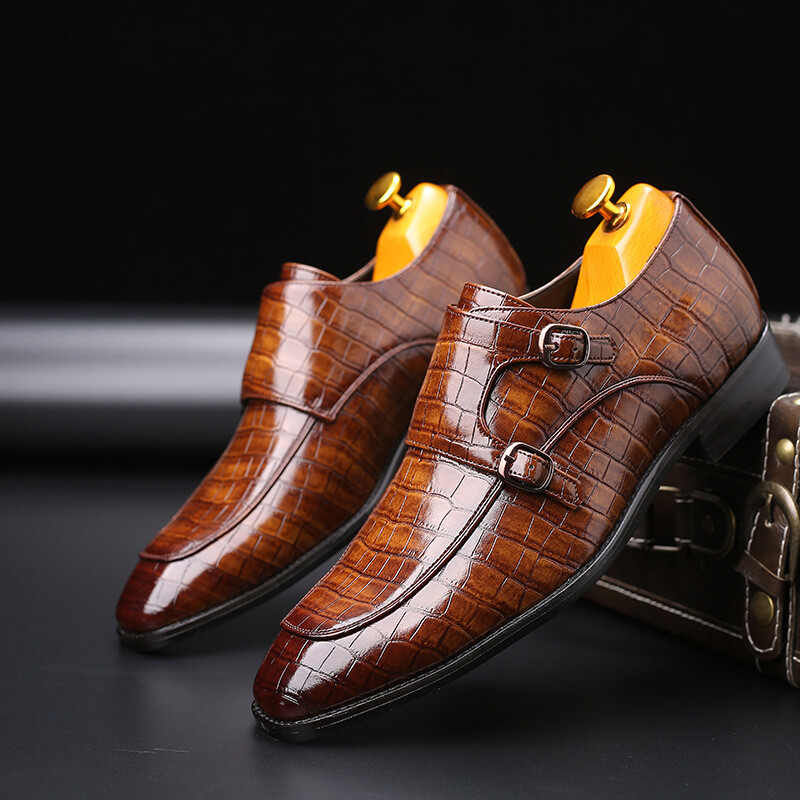 Men Flat Shoes Men Formal Dress Leather 