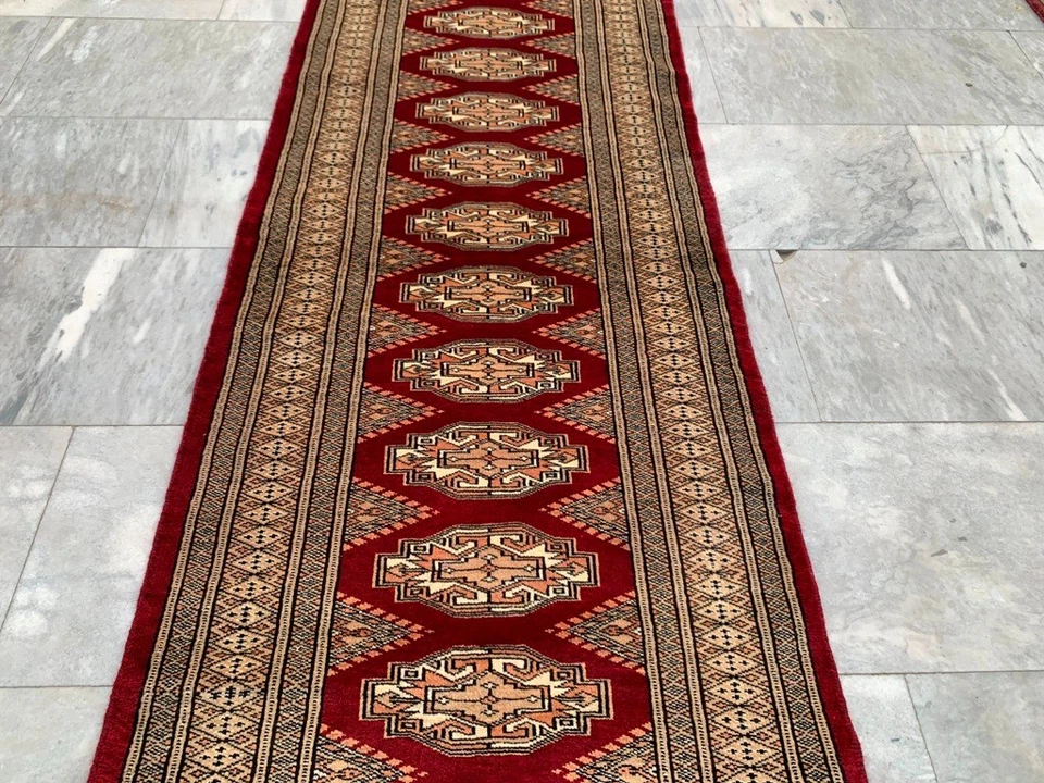 2x7 ft Vintage Afghan Hallway Runner Rug Kitchen Home Decor Runner Area Wool Rug - Image 2 of 4