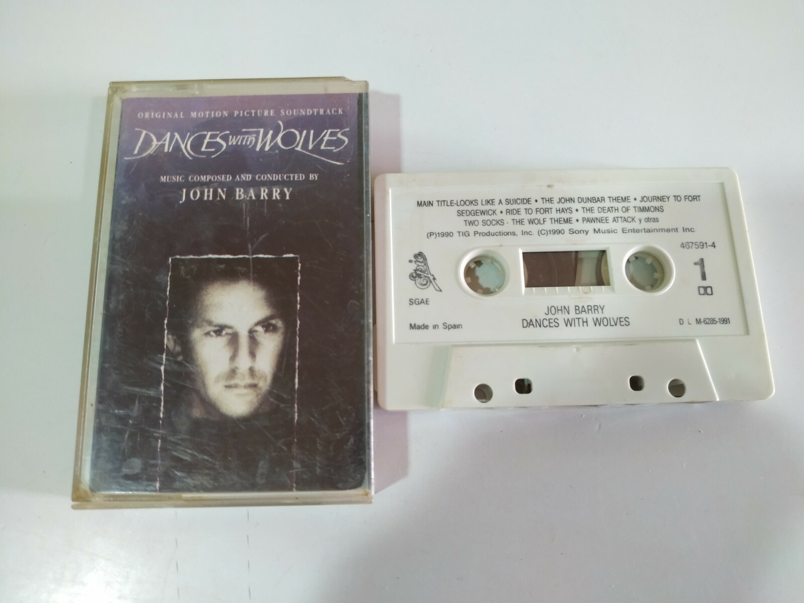 Dance With Wolves Soundtrack John Barry Epic 1991 - Tape Cassette 3T