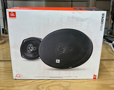 JBL Stage1 9631 Car 6''x9'' 3-Way Door Shelf Van Speakers Total 600W Grills OB