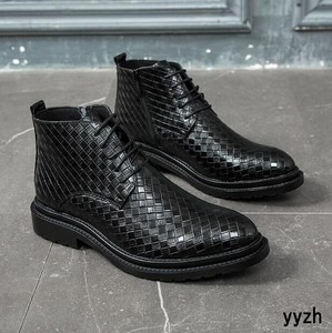 New Mens Faux Leather Pointed Toe Ankle Boots Dress Shoes High Top Wedding Shoes | eBay