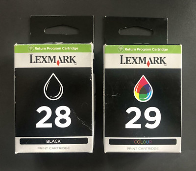 Original Lexmark Tinten - 28 SCHWARZ + 29 FARBEN / X2500 2530 2550 (INKL. MWST) VERPACKT