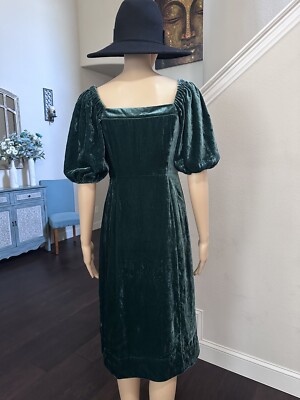 green emerald velvet dress Justine clover velvet dress