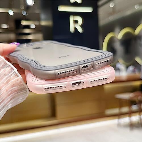 Compatible with iPhone 14 Case 6.1" 2022| Cute Kawaii Curly Wave Frame Shape Sof - Bild 5 von 5
