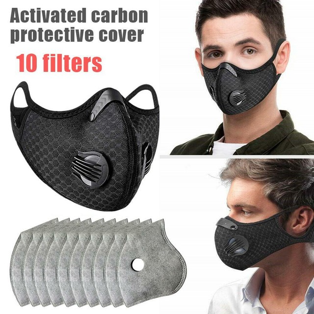 Half Face Black Respirator Mask Dust Proof Filtered Activated