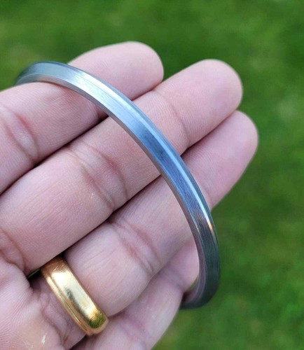 Sarbloh Iron Kara One Edge Sikh Singh Kaur Karha Punjabi Khalsa Kada Bangle C5 - Picture 10 of 10