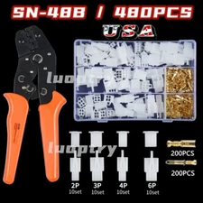 480x Automotive Wire Connector 2/3/4/6 Pin Male Female Cable Terminal Plug Kit