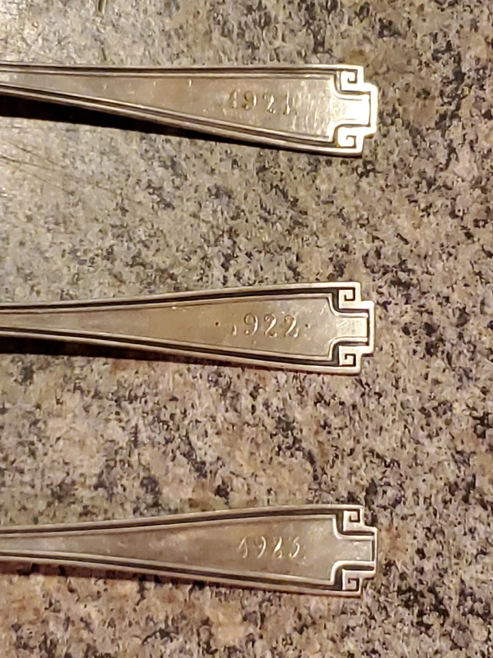 6 CUCHARAS GORHAM PATRÓN ETRUSCO PLATA ESTERLINA MONOGRAMA De colección Raras (Y9) Foto 3 de 4