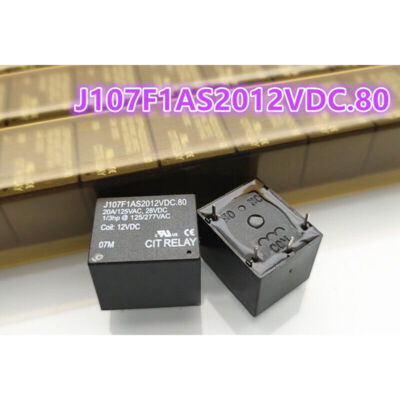 1Pc J107F1AS2012VDC.80 12VDC CIT Relay 4Pins 20A 125VAC #T7*