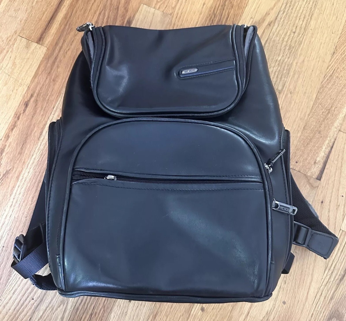 TUMI Alpha Black Leather Backpack 92183D4 | eBay