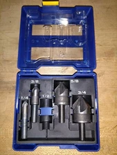 IRWIN TOOLS COUNTERSINK DRILL BIT SET FOR METAL 5 PIECE BLACK OXIDE NEW