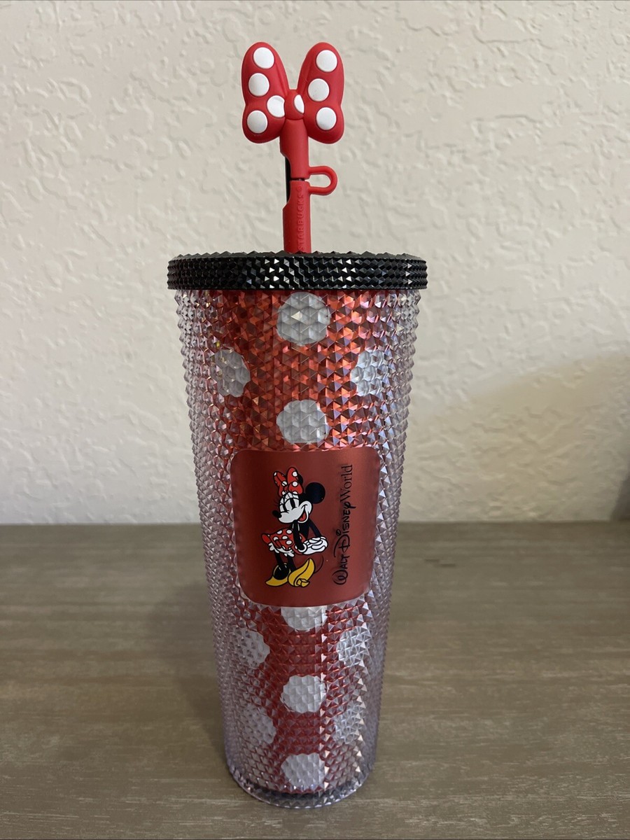 Disney Starbucks ミッキー　ミニー　タンブラー　スターバックス Disney Starbucks Minnie Mouse Studded Tumbler Bow Straw Topper