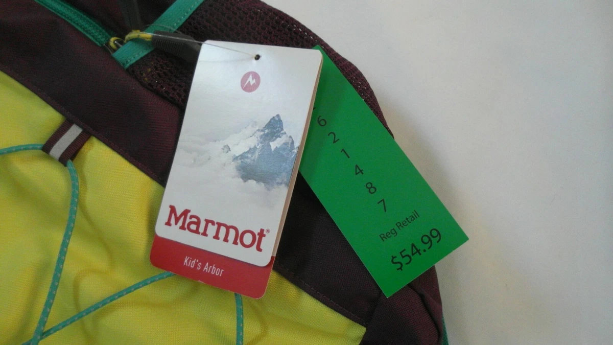 Marmot For Life 18 Liter Kid's Arbor Backpack / Bookbag Green u0026 Purple  $54.99 | eBay
