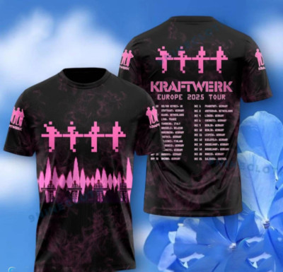 NEW Kraftwerk Europe 2025 Tour Dates 3D AOP All Size T Shirt OM933