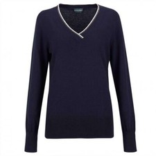 NWT Golfino Ladies BLOSSOM PULLOVER COTTON CASHMERE 5310526 580 Navy Size 6