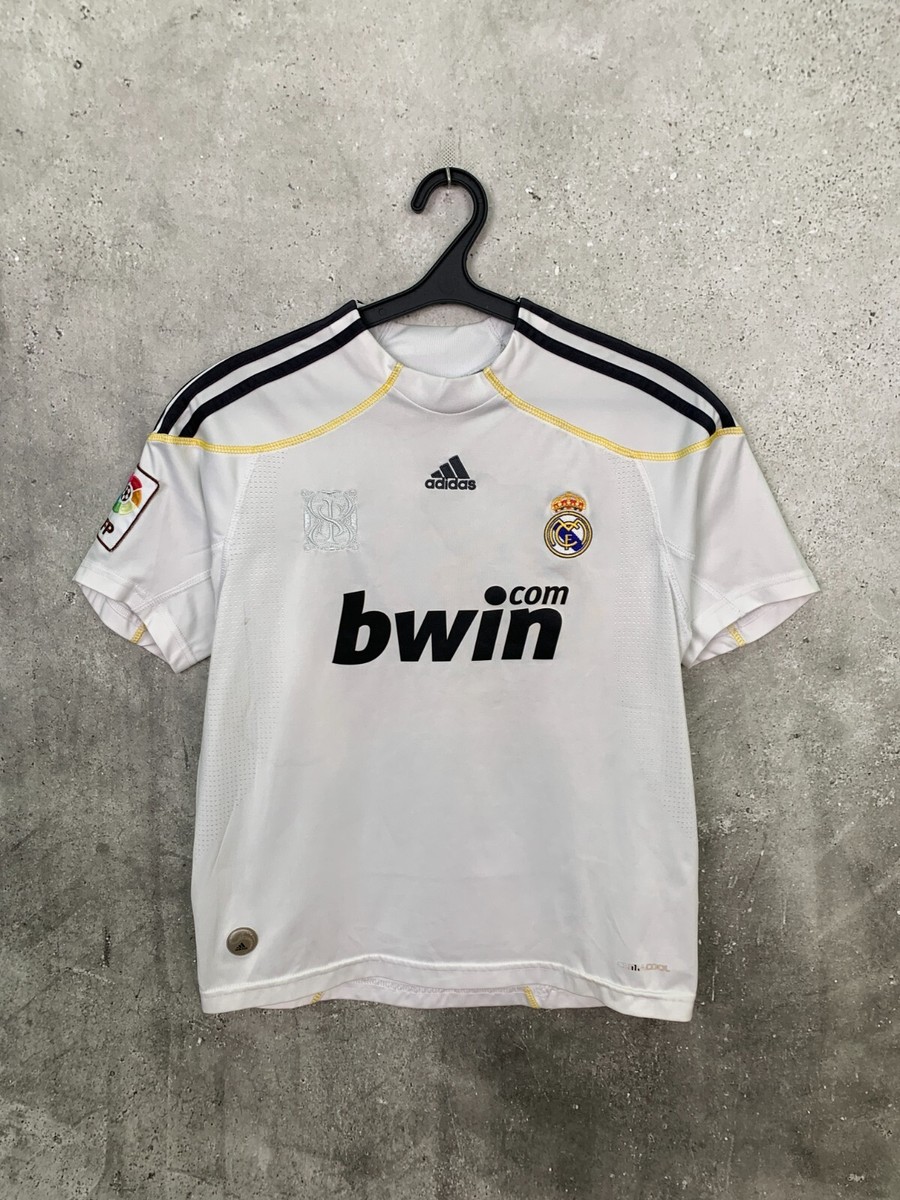 REAL MADRID 2009/10 HOME FOOTBALL SHIRT #9 RONALDO ADIDAS YOUTH 11