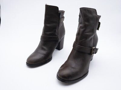 Buffalo Damen Ankle Boots Stiefelette Absatzschuh Leder Gr. 39 EU Art. 10010-50