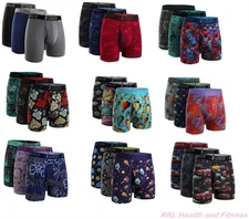 Three-Pack 2UNDR Swing Shift Performance 6" Boxer Briefs- Men's Active Underwear