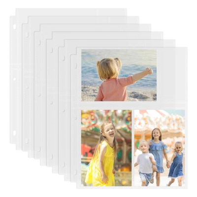 AEGERO 50 Pack 4X6" Photo Album Refill Pages for 3 Ring Binder Ultra-Clear Photo Sleeve