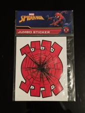 New Spider-Man Jumbo Spider Logo Sticker Red