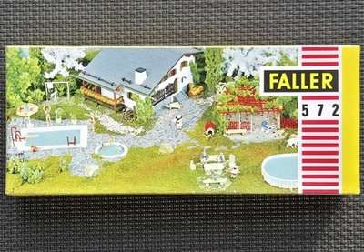 Faller AMS 572 ~~ Pool / Gartenset mit Laube,  60er Jahre Spielzeug #DEZ4312